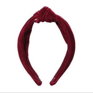 Maroon velvet headband - Lele Sadoughi